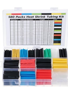 Generic Heat Shrink Tubing Kit, 11 Sizes, Ratio, 580 pcs, Heat Shrink Wrap, Wire Shrink Wrap Tubing, Wire Shrink Tubing, Wire Heat Shrink, Electrical Shrink Wrap Tubing, Shrink Tubing for Wires  - Image 1