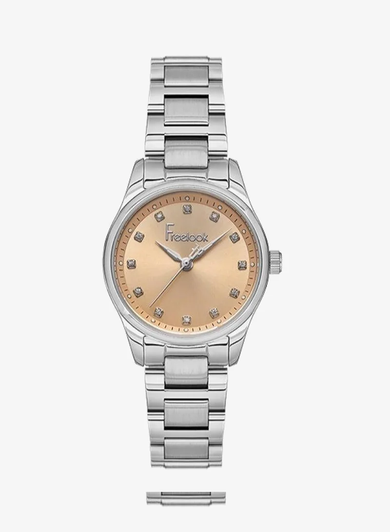 Freelook Paris Freelook - Naturelle Women's Watch | Steel Case | Stainless Steel Band | Orange & Round Dial | Analog | Japanese Quartz | Mineral Glass | Premium Luxury Watch | Ideal Gift | Water Resistant 50 Meters