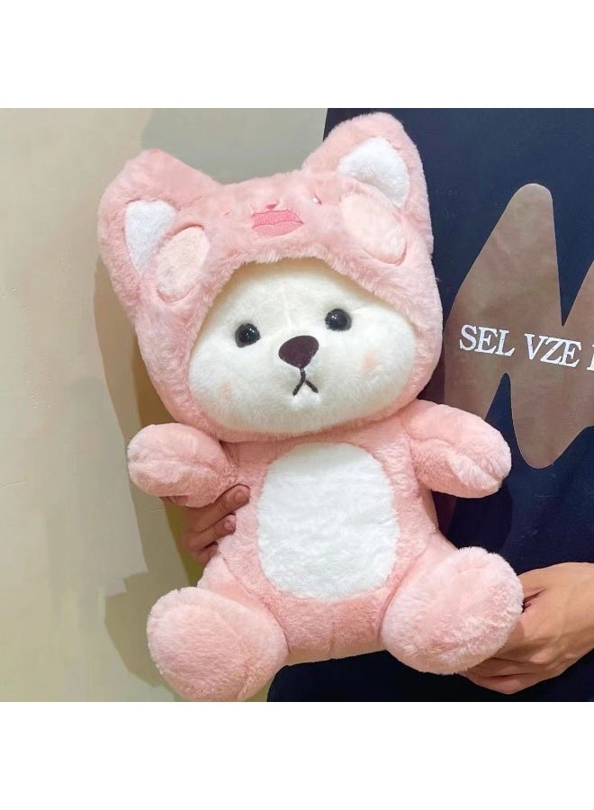صن سباير دمية دب قطيفة بطول 30 سم دمية دب قطيفة قابلة للتلبيس دمية قطيفة رائعة لحفلات الحيوانات دمية رفيقة للأطفال - Image 2