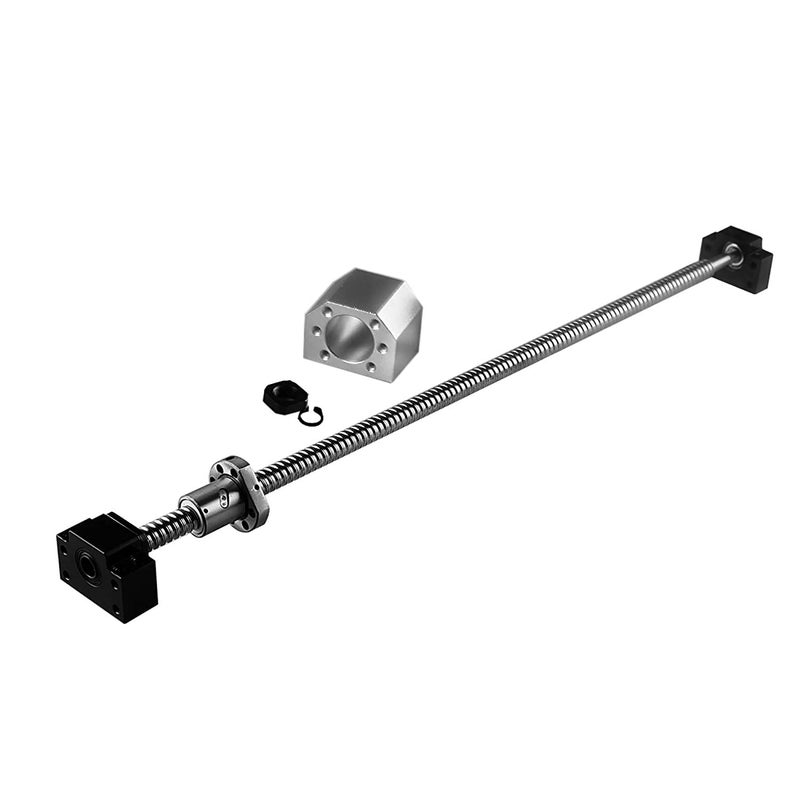 CHUANGNENG Ballscrew kit SFU1605 RM1605 1200mm Ball Screws Bearings + Set BK/BF12 Kits End Support Ballnut Housing,with end Machining,Length Approx 47.24inch / 1200mm for CNC Machine - Image 1