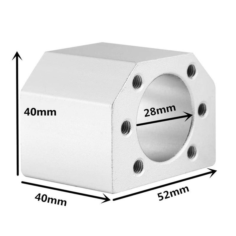 CHUANGNENG Ballscrew kit SFU1605 RM1605 1200mm Ball Screws Bearings + Set BK/BF12 Kits End Support Ballnut Housing,with end Machining,Length Approx 47.24inch / 1200mm for CNC Machine - Image 4