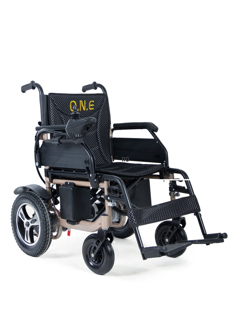 O.N.E O.N.E Heavy duty long travel wheelchair 46cm wide seat foldable adjustable with electronic remote 360º rotation for adult, elderly, disabled - Image 1