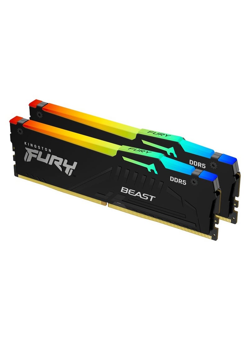 Kingston Fury Beast RGB 16GB (2x8GB) DDR5 5600MHz Desktop Memory - Image 2