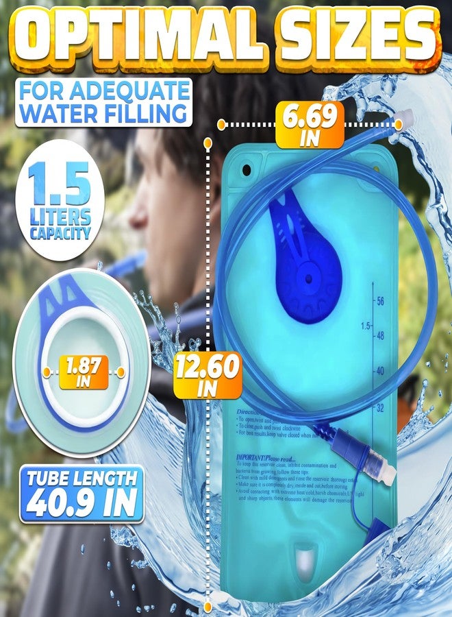 Lagarto 1.5L Water Bladder for Hiking Backpack, TPU, Wide Mouth, Fill Marks - Image 2