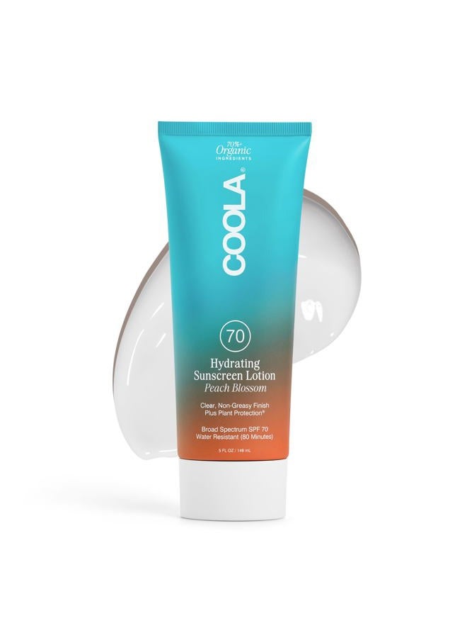 COOLA Organic Sunscreen SPF 70 Sunblock Body Lotion, Dermatologist Tested Skin Care for Daily Protection, Vegan and Gluten Free, Peach Blossom, 5 Fl Oz - Image 1