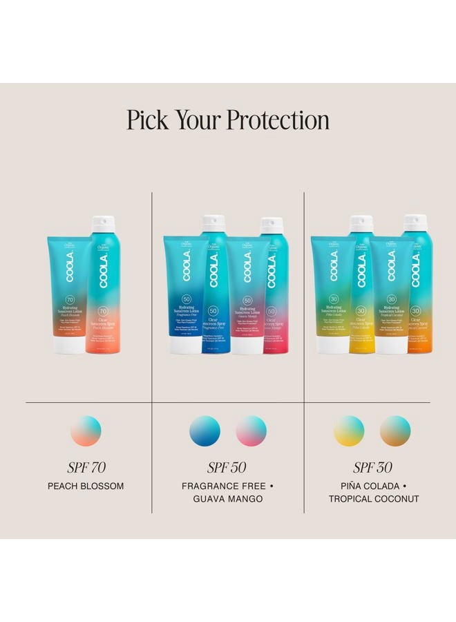 COOLA Organic Sunscreen SPF 70 Sunblock Body Lotion, Dermatologist Tested Skin Care for Daily Protection, Vegan and Gluten Free, Peach Blossom, 5 Fl Oz - Image 2