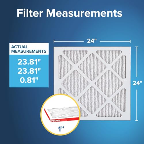 Filtrete 24x24x1 AC Furnace Air Filter, MERV 11, MPR 1000, Micro Allergen Defense, 3-Month Pleated 1-Inch Electrostatic Air Cleaning Filter, 2 Pack (Actual Size 23.81 x 23.81 x 0.81 in) - Image 2