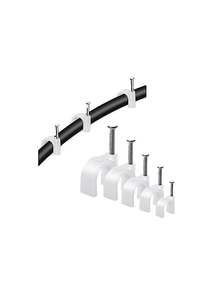 Promass Plastic Cable Wire Clip 12mm - 100pcs. It is great for home and office cable management. Can be used in Electrical, Ethernet, Dish Wire, Coax Cable. - Image 3