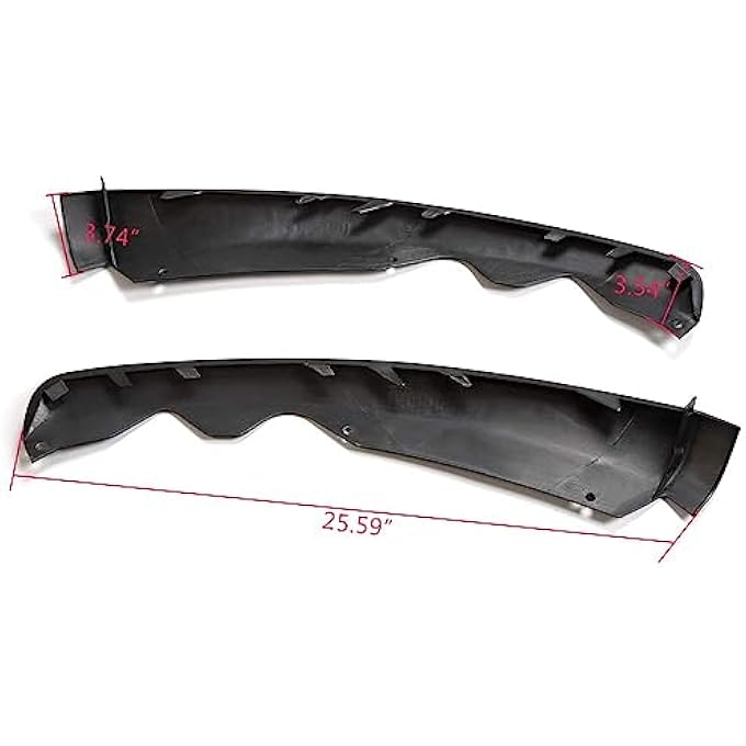 PIT66 Air Dam Deflector, Compatible with 2013 2014 2015 2016 Ford Fusion 4 Door Front Bumper Lower Valance Panel Right Side and Left Side Replace OEM FO1017100 - Image 4