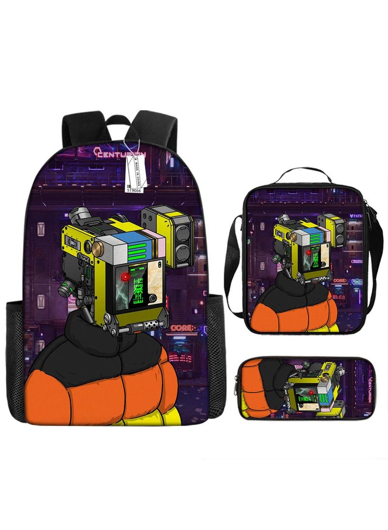 3 Pcs Skibidi Toilet  School Bag Satchel Pencil Case Animated Game Skibidi Toilet Man Gifts For Kids TV Man Toilet Man Titan Man - Image 1