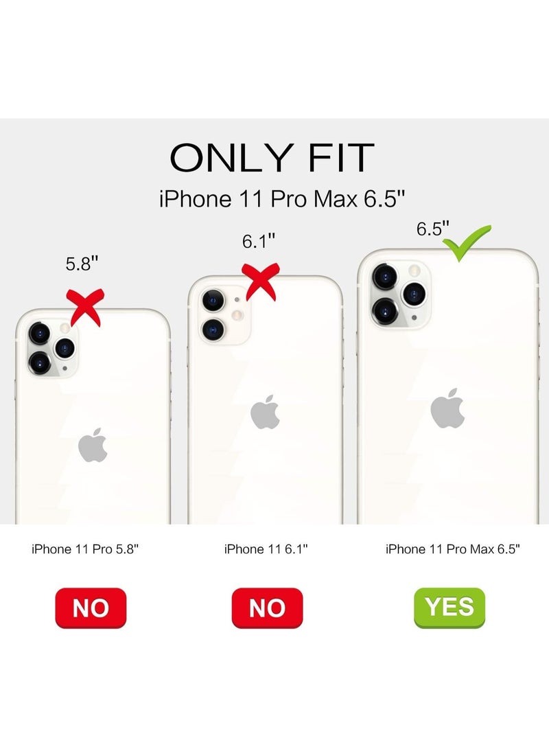 أكاليكس جراب مغناطيسي غير لامع لهاتف iPhone 11 Pro Max، حماية عالية الجودة من السقوط مع شريط مقاوم للصدمات، جراب خلفي شفاف غير لامع للهاتف (أبيض) - Image 2