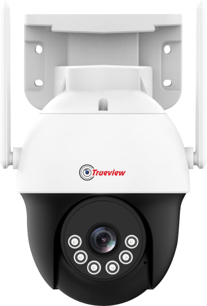 Trueview WiFi 3mp Mini Pan-Tilt Zoom CCTV Camera | Outdoor Indoor Security Camera | Storage on Cloud or SD Card Up to 256 GB | Intruder Alarm | Color Night Vision | Two Way Talk - Image 1