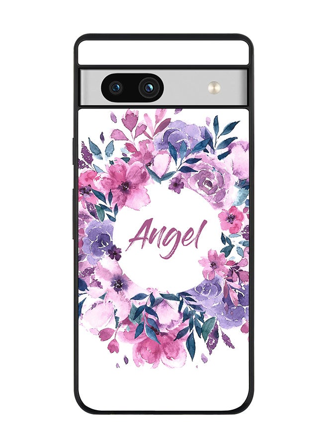 Stylizedd Rugged Black edge case for Google Pixel 7a 5G Slim fit Soft Case Flexible Rubber Edges Anti Drop TPU Gel Thin Cover -  Angel - Image 1