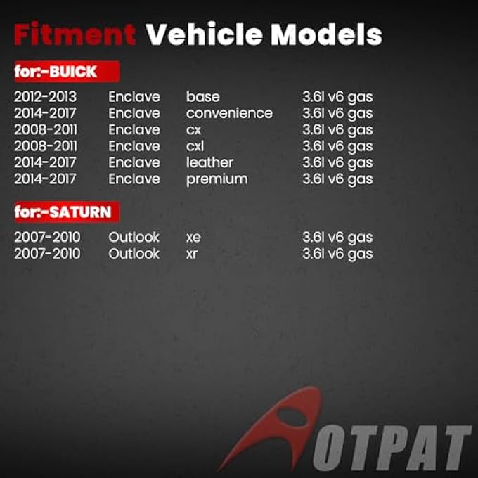 AOTPAT High Output Alternator for:-buick enclave 2008-2017, for:-chevrolet traverse 2009-2017,for:-gmc acadia 2007-2016,acadia limited 2017,for:-saturn outlook 2007-2010 OE#25815839,104210-6310,170Amp - Image 3