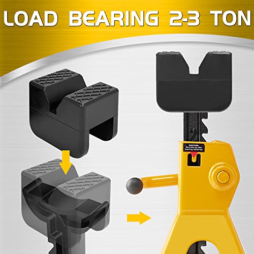 TONDA Jack Stand Pads, Universal Rubber Jack Pad Adapter, Rail Pinch welds Protector, 4 Pack - Image 4