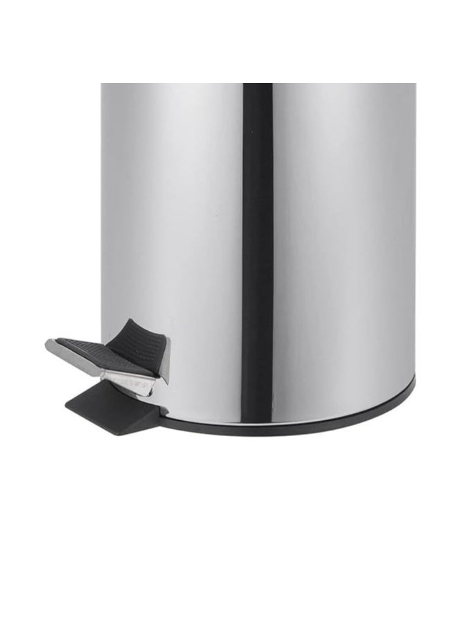 AKC Stainless Steel Pedal Trash Can with Lid - Silent Close & Anti-Odor | Hands-Free Foot Pedal Bin for Bathroom, Kitchen, Bedroom, Office - Durable & Rust-Resistant Waste Bin (30 Liters) - Image 3