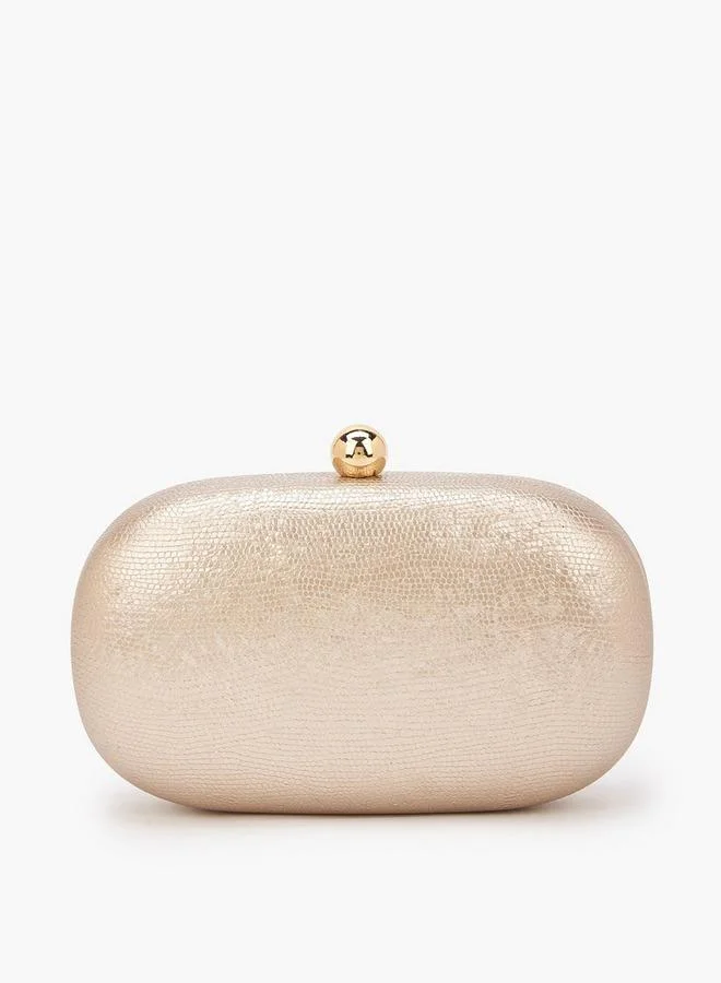 Flora Bella By Shoexpress Flora Bella Textured Clutch with Detachable Chain Strap Ramadan Collection