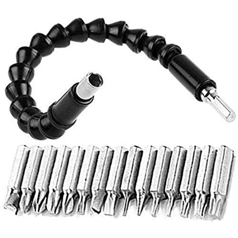 DIY Crafts Pattern No # 1, Combo Set, 295 mm Flexible Shaft Bit Extension Connecting Linking Screwdriver Drill Bits for Power Tools with Bit Shown in Image Connecting Linkin(Pattern No # 1, Combo Set)