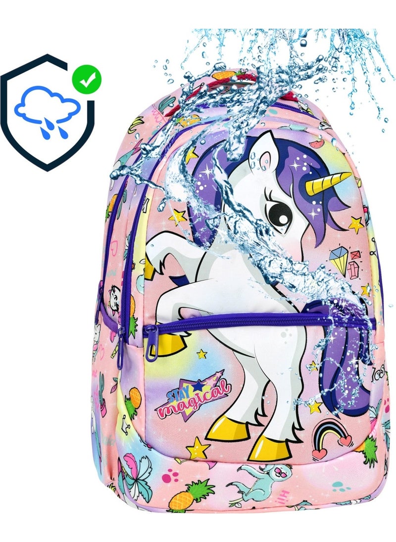 Çantaland Primary School Unicorn Patterned Girls Primary School Bag + Lunch Box  - Image 4