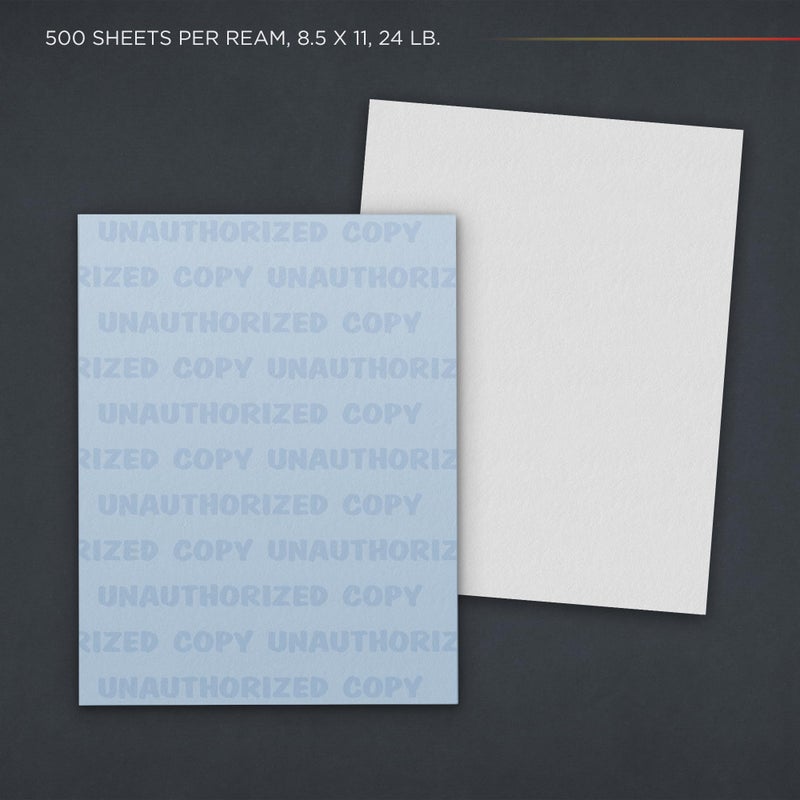 DocuGard Standard Blue Multi-Purpose Security Paper - Fraud Prevention - 2 Security Features - Laser & Inkjet Printer Compatible - 8.5" x 11â€œ - 24 lb - 500 Sheets (04540) - Image 2