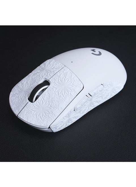 Rubberized Anti-slip Mouse Pad For Logitech Gpw 1st/2nd Generation Sweat-resistant Stickers Gpx Sweat-absorbent Back Side Cover-Color:GPW Second Generation White Snow Pattern ]
