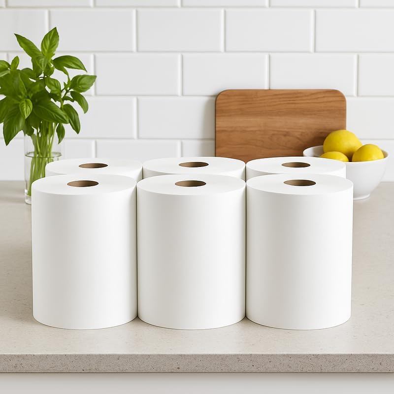 Fitto Tissue Roll 6 Pack, Soft and Absorbent Toilet Paper, 2-Ply Bathroom Tissue, Family Pack - Image 2