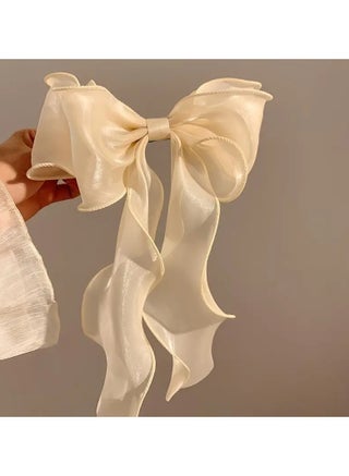Big Hair Bows For Women Hair Ribbons Oversized Long Tail Hair Bow Large Hair Ribbon Barrettes Clips Bowknot Hair Accessories - view 5