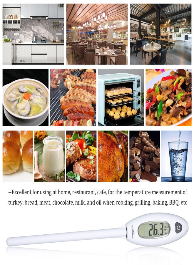 LCD Digital Food Thermometer 5.9-inch Probe Pen-type Kitchen Thermometer Instant Read for Meat Milk Food Liquid Cooking Baking Frying BBQ Grilling -50~300℃ Range MAX/MIN Measurement - Image 2