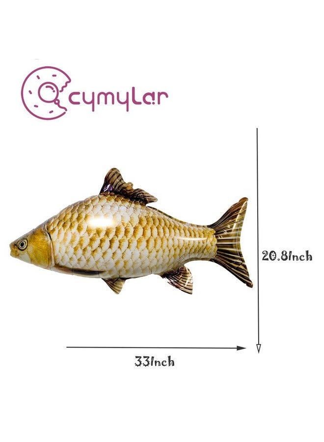 CYMYLAR 5Pcs Realistic fish balloons,Inflatable Carp Balloons for Fishing Party Decorations/Ocean Theme/Summer Pool Decor/Photo Props for Kids and Adults"  - Image 3