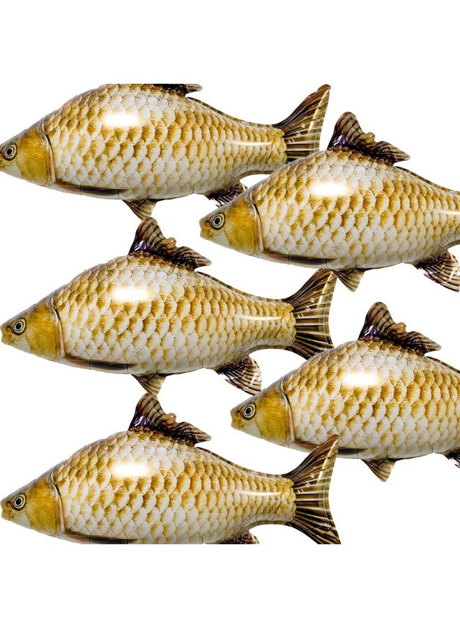 CYMYLAR 5Pcs Realistic fish balloons,Inflatable Carp Balloons for Fishing Party Decorations/Ocean Theme/Summer Pool Decor/Photo Props for Kids and Adults"  - Image 1