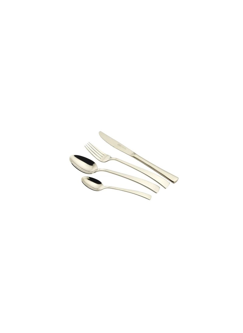 MODERN HOME - A set of spoons and forks, 24 pieces, light golden matte stainless steel - DA141C023TCS - Image 1