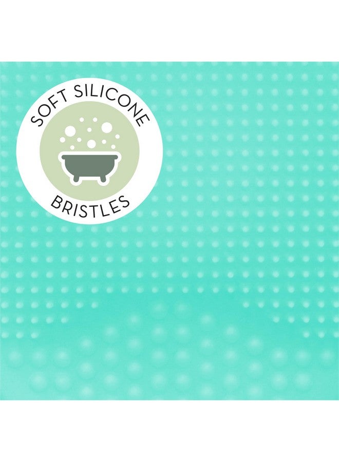 S&T INC. Exfoliating and Massaging Cradle Cap Bath Brushes for Baby, Silicone - 2 Inch x 2.5 Inch, Grey and Teal, 2 Pack - Image 4