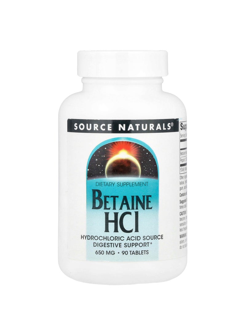 Betaine HCI, 90 Tablets