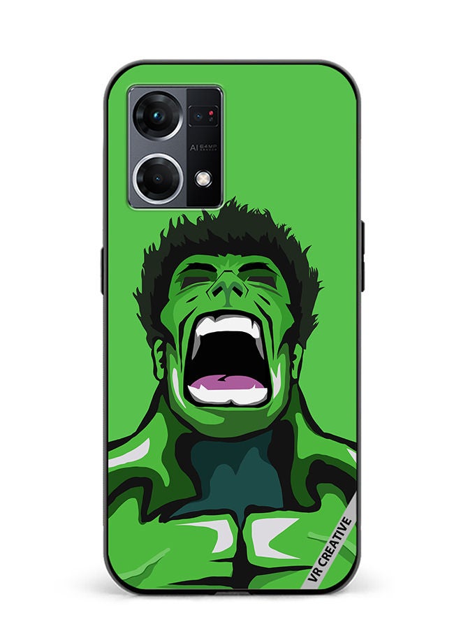 VR CREATIVE Protective Case Cover For Oppo Reno8 4G Hulk Design Multicolour - Image 1