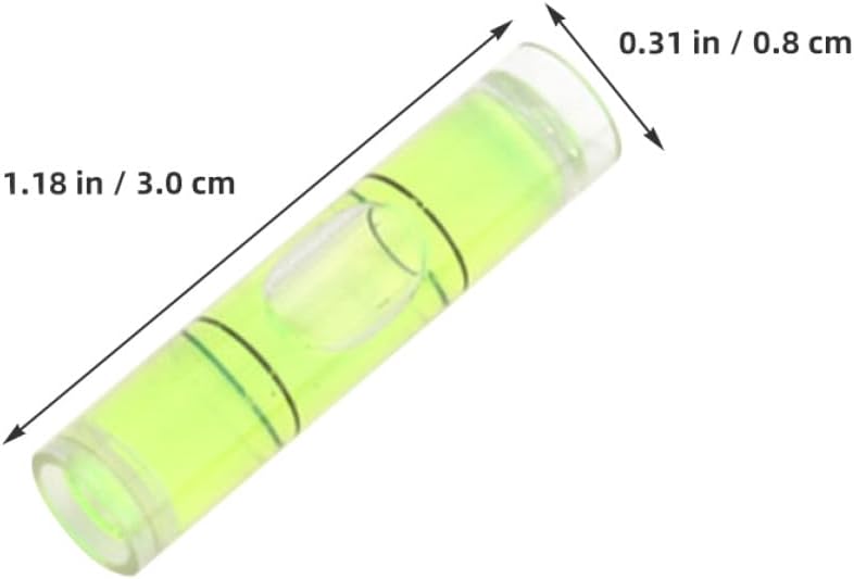 100Pcs Bubble Level Round Spirit Levelling Instrument Horizontal Bubble Ruler for Picture Frames Home Accessories 9.5 * 40Mm - Image 2