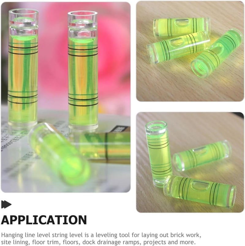 100Pcs Bubble Level Round Spirit Levelling Instrument Horizontal Bubble Ruler for Picture Frames Home Accessories 9.5 * 40Mm - Image 5