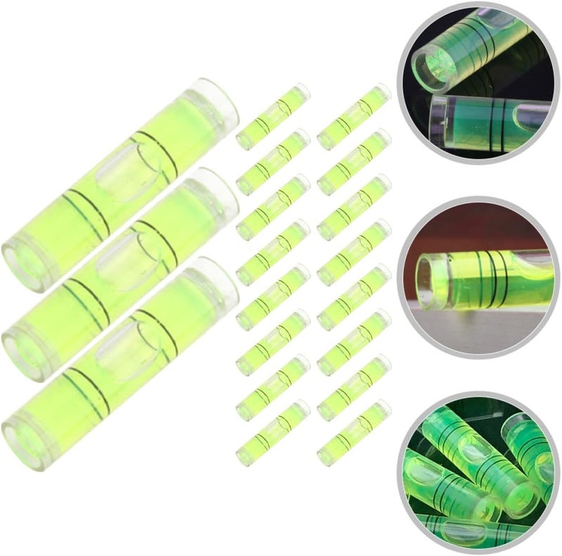 100Pcs Bubble Level Round Spirit Levelling Instrument Horizontal Bubble Ruler for Picture Frames Home Accessories 9.5 * 40Mm - Image 4
