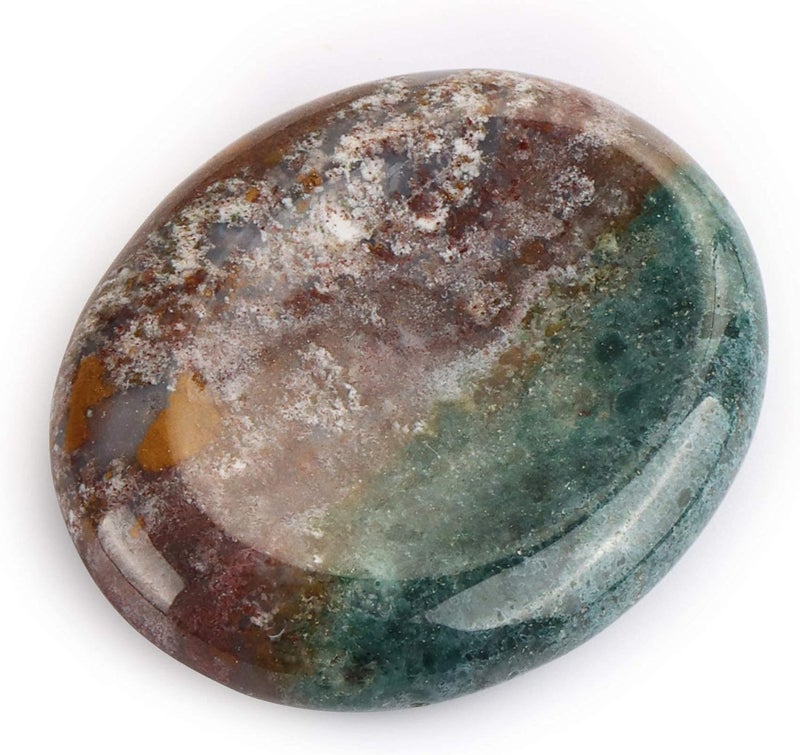 Artistone 20 Ocean Jasper Crystal Thumb Worry Stones for AnxietyPolished Gemstone Chakra Reiki Healing Palm Stones for InspirationMeditationYogaStress - Image 3