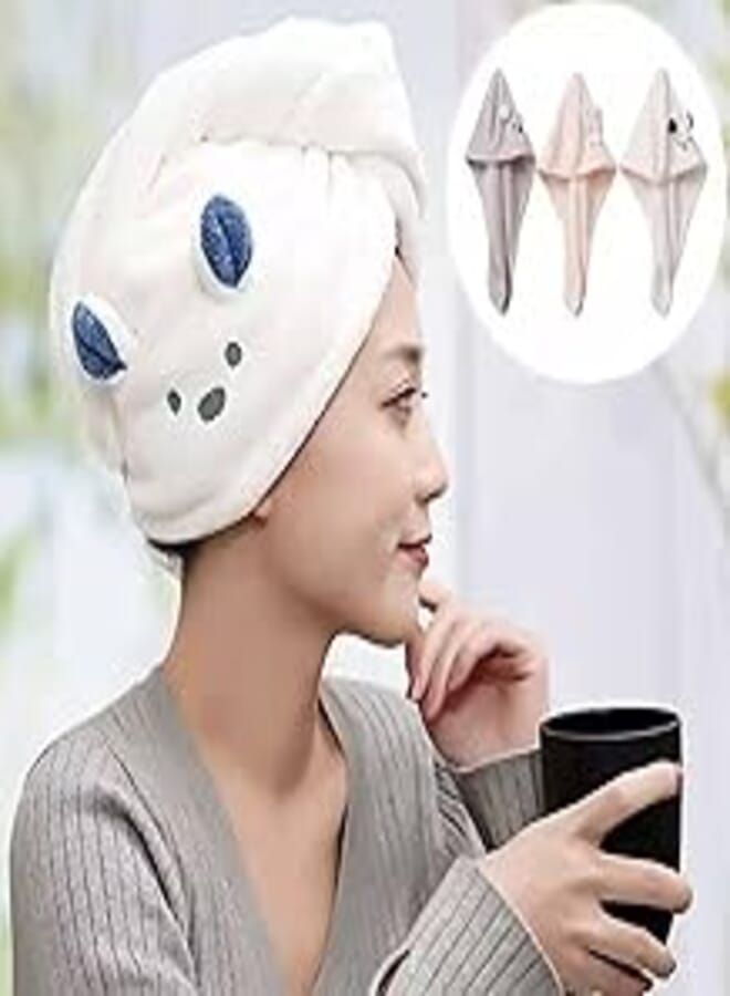 Bear Hair Towel, 3 Piece, Assorted