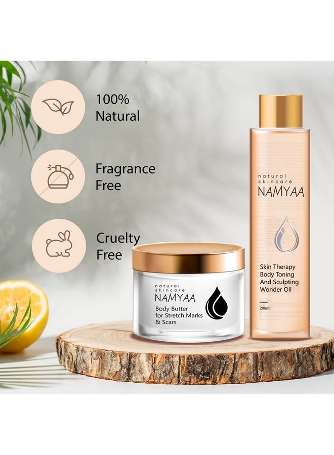 NAMYAA Stretch Marks Care Combobody Oil With Body Butter For Scars & Stretch Marksanticellulite Stretch Mark Oil Pack Of 2 - Image 5