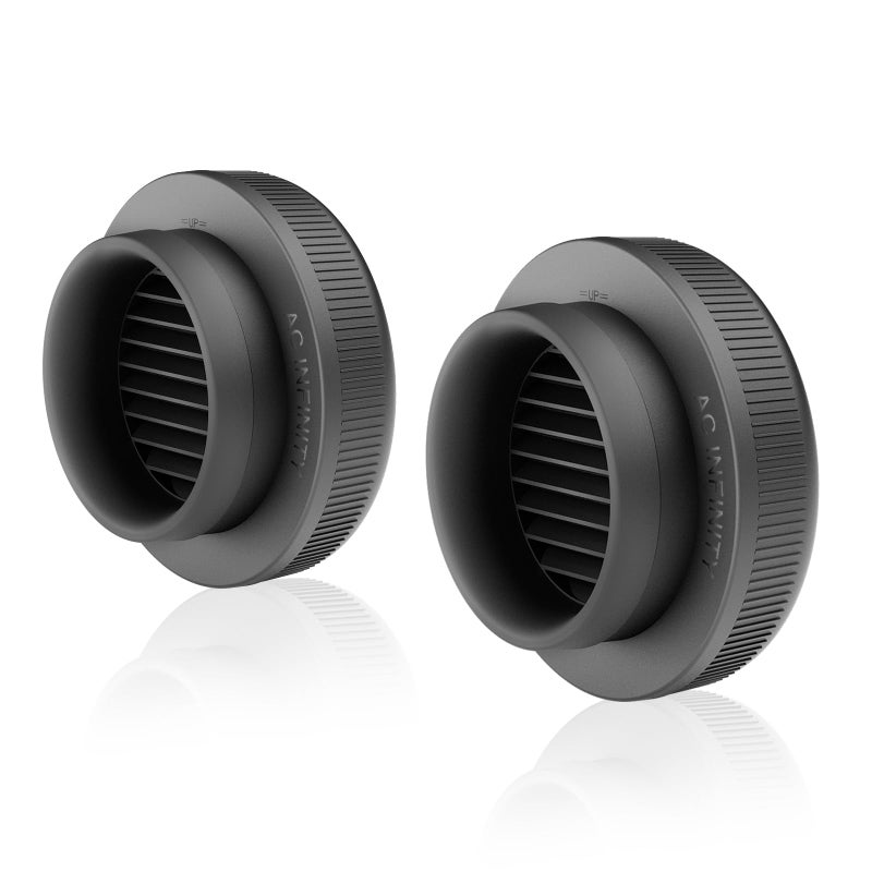 AC Infinity Grow Tent Duct Vent, 2 Pack â€“ Light-Blocking Twist-On Air Vents with Built-in Adapter, Insect & Dust Filter, High Airflow, Fits Standard 6-Inch Duct Ports - Image 1