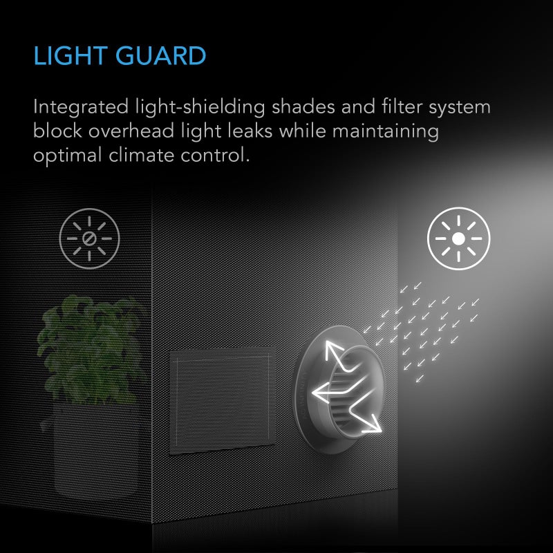 AC Infinity Grow Tent Duct Vent, 2 Pack â€“ Light-Blocking Twist-On Air Vents with Built-in Adapter, Insect & Dust Filter, High Airflow, Fits Standard 6-Inch Duct Ports - Image 3
