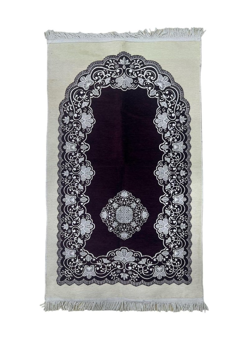 عام سجادة صلاة اسلامية تركية - 110*70 سم مخملية للرجال والنساء هدية رمضان او العيد لون نبيتي