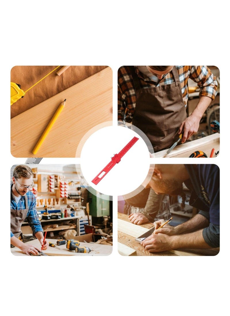 Generic Woodworking Rulers, Precision Woodworking Ruler, Ruler Metric Inch Measuring, Metal Slide Stop Marking Rule, Construction, Carpentry, Machinist and Engineers Measuring Equipment  - Image 2