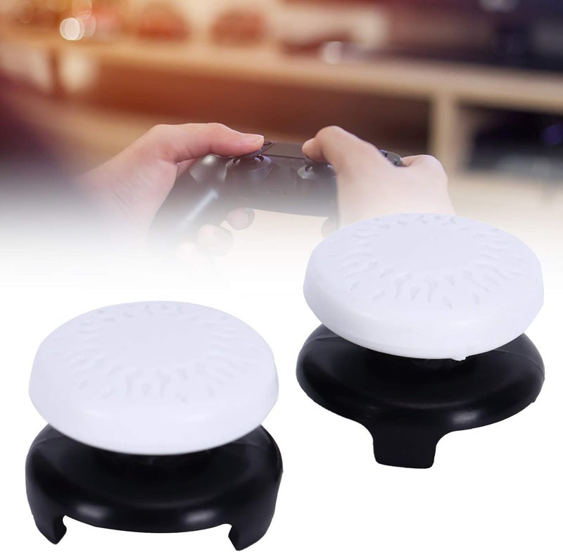 Ashata 2Pcs Thumbstick Extender for 3D Texture Thumb Grip Stick Joystick Thumbstick for Controller (White) - Image 3