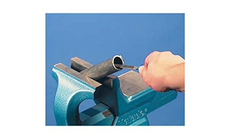 Pferd 8" Half-Round Hand File with Handle, American Pattern, Smooth Cut, Fine, 3/4" Width, 7/32" Thickness - Part 11025P - Image 2