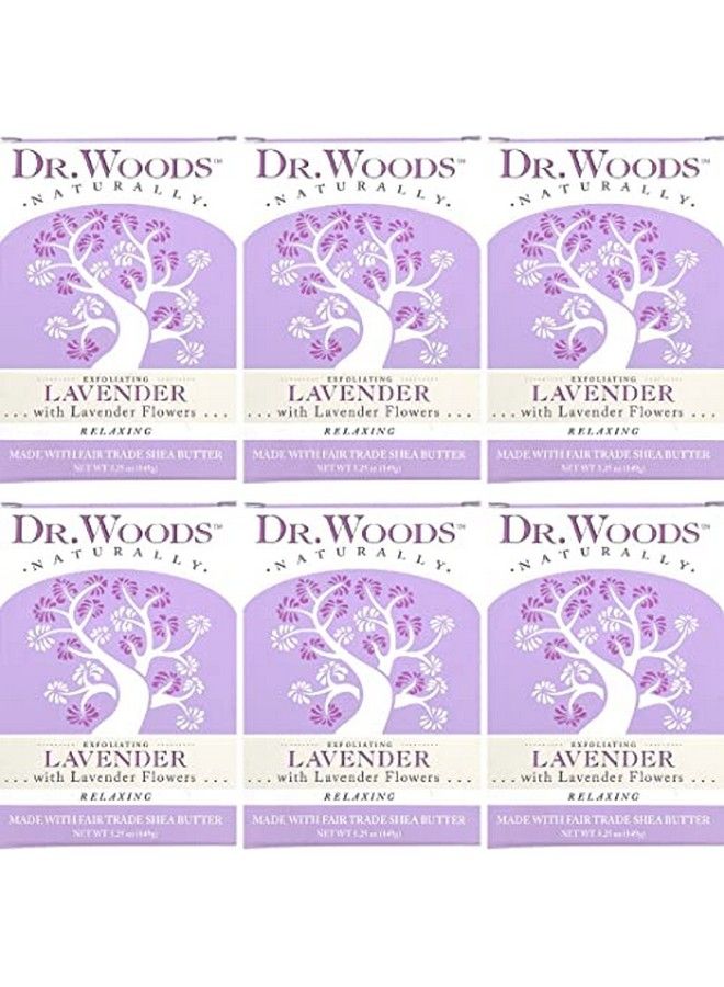 Dr. Woods Exfoliating Lavender Bar Soap With Organic Shea Butter 525 Oz (Pack Of 6) - Image 1