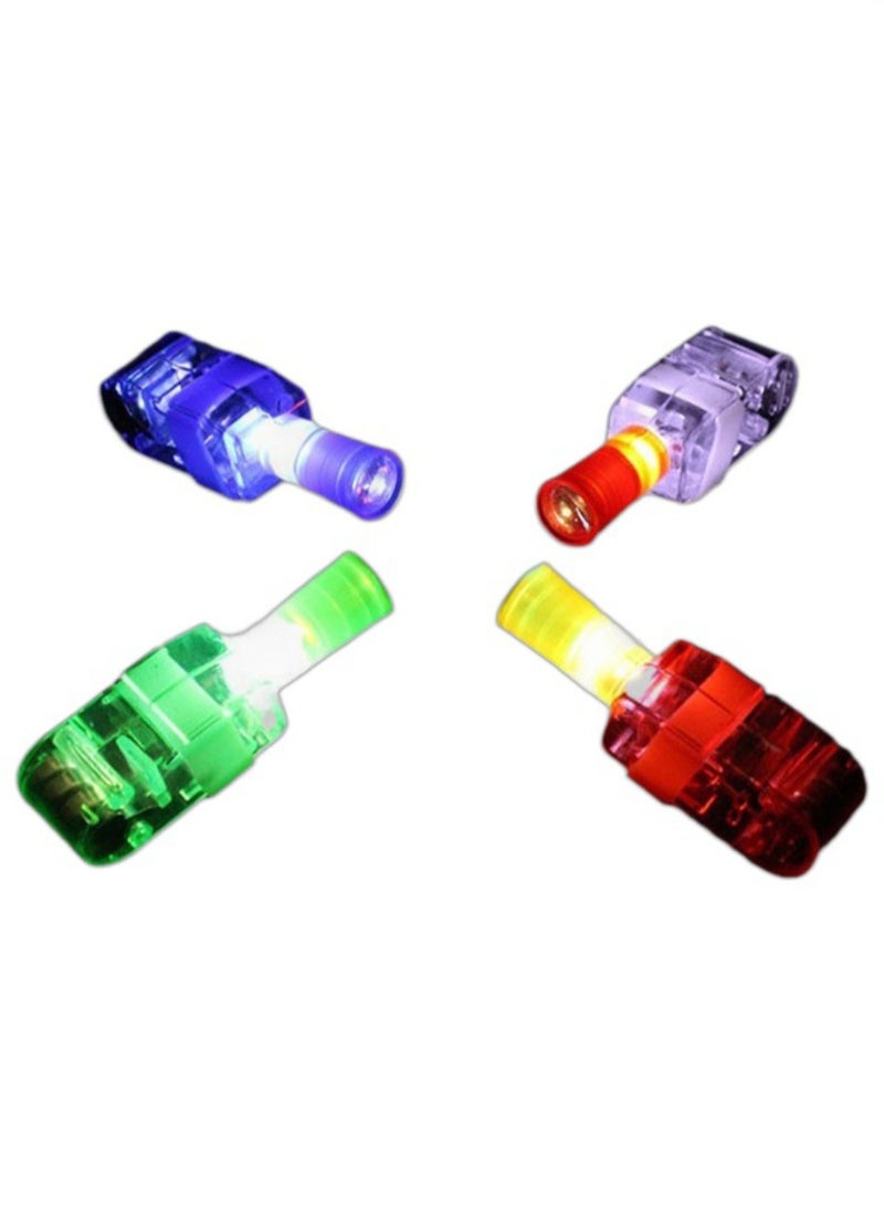 4-Pack Hot Selling Children's Luminous Toy Cartoon Finger Light Emitting Diode Projection Lamp（Random Color Pattern） - Image 1