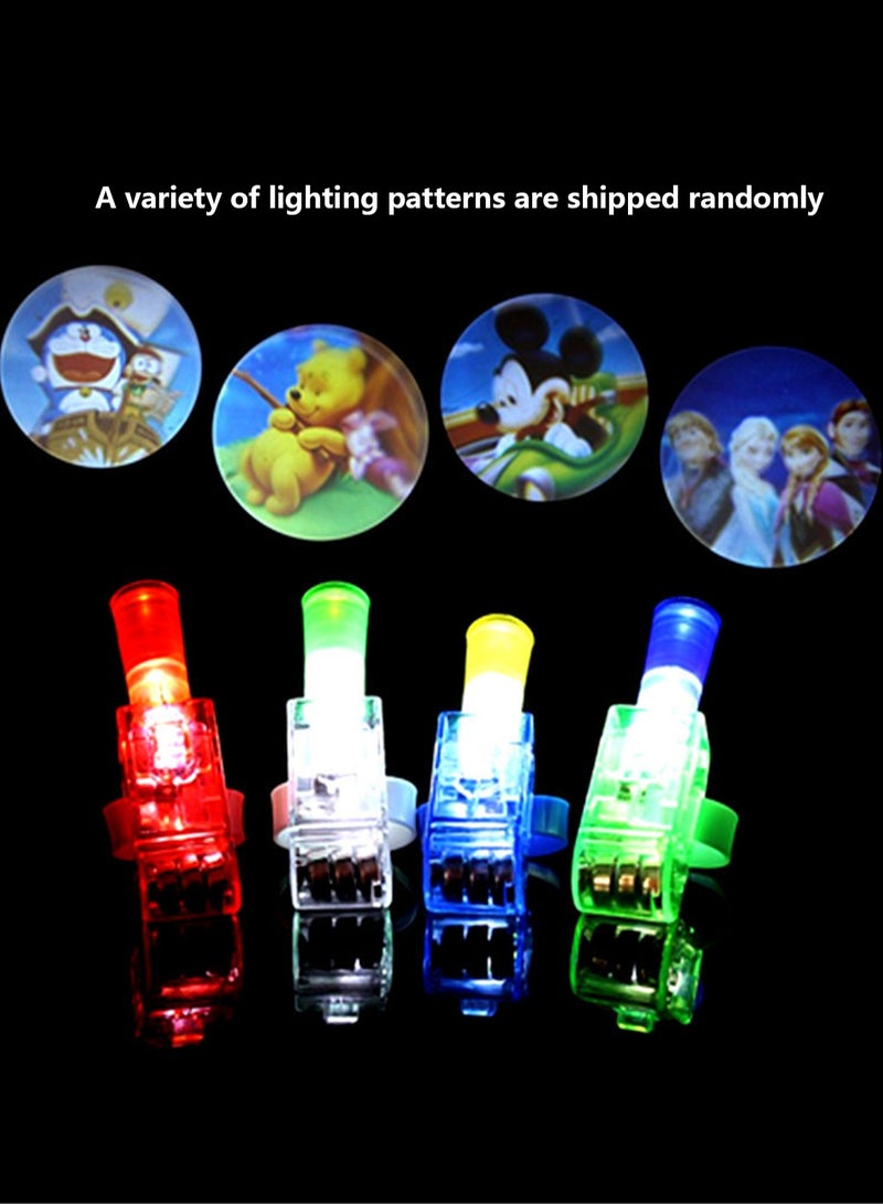 4-Pack Hot Selling Children's Luminous Toy Cartoon Finger Light Emitting Diode Projection Lamp（Random Color Pattern） - Image 3