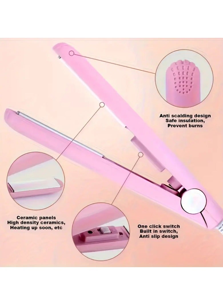 Goolsky 2-in-1 Ceramic Hair Straightener & Curler - Portable, Dual-Use Styling Tool with - Image 4